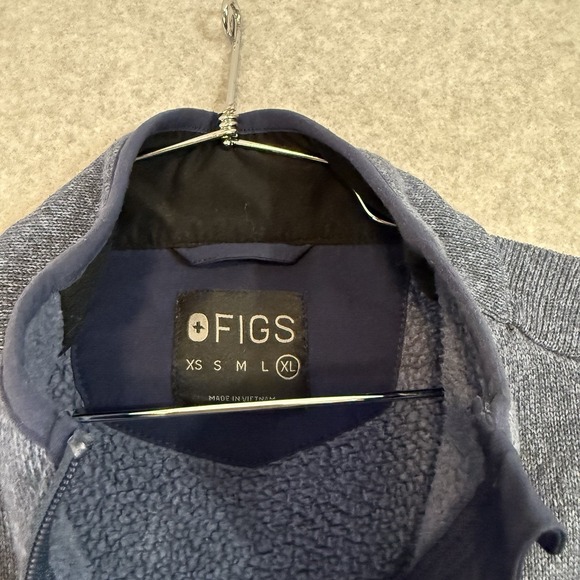 Figs jacket womens XL blue fleece full zip - Picture 7 of 7